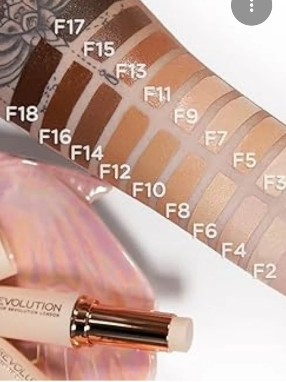 3/$10 Bundle Deals Revolution Fast Base Stick Foundation F6